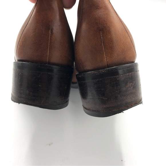 COLE HAAN Nike Air Chelsea Boot Heeled Bootie Ankle Cognac Leather Women Pull On - Picture 9 of 14